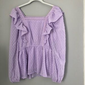 savanna jane purple peplum top